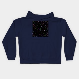 Fun lines and circles with painted dots Kids Hoodie